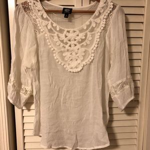 White coverup top